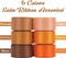 Terracotta Ribbon 1 inch Orange Double-faced Satin Ribbon Pack 6 Rolls, Silk Satin Ribbons for Fall Wedding Flower Bouquet Wrap Hair Bows Making Gift Wrapping and Crafts—Total 30 Yards